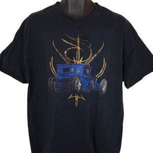 Vintage Model T Ford Coupe T Shirt Mens Size XL Black 90s Y2K Car Show